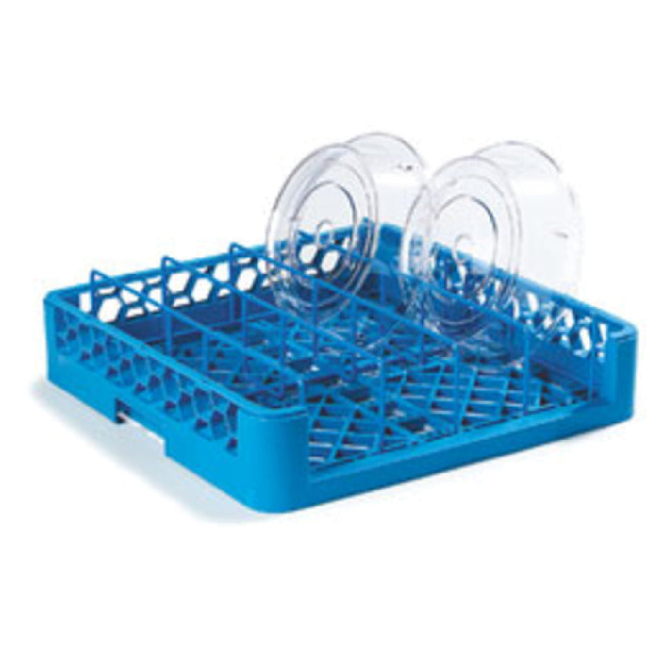 Carlisle RPC14 19 Inch Dishwasher Rack for Plate Covers Polypropylene with Comfort Handles Blue