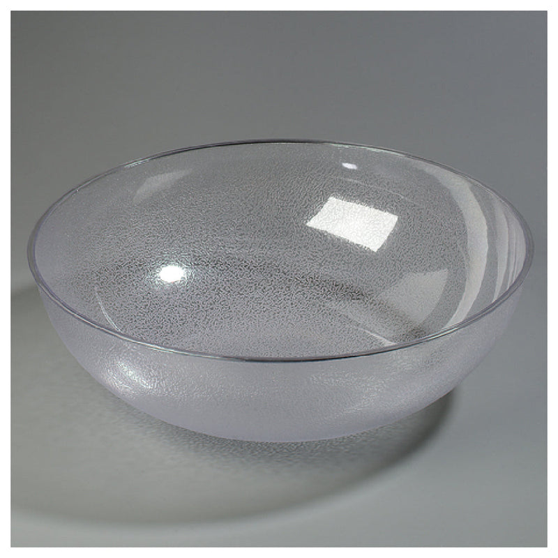 Carlisle 722307 33 Quart Salad Bowl Clear Pebbled Polycarbonate