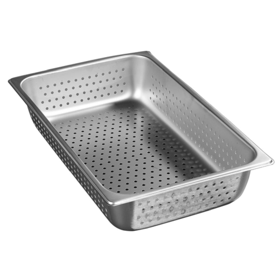 Carlisle 607004P 20 Inch Steam Table Pan 12.5 Quarts Perforated Stainless Steel with Reinforced Corners