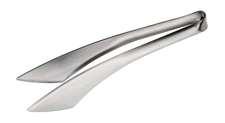 Winco STH-8 8-1/2 Inch Short Serving Tongs Dishwasher Safe Satin Finish 18/8 Stainless Steel