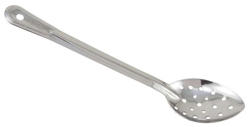 Winco BSPN-11 11 Inch Long Perforated Serving Spoon Stainless Steel with Basting