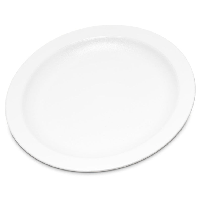 Carlisle PCD20602 6-1/2 Inch Diameter Narrow Rim Plate Polycarbonate White