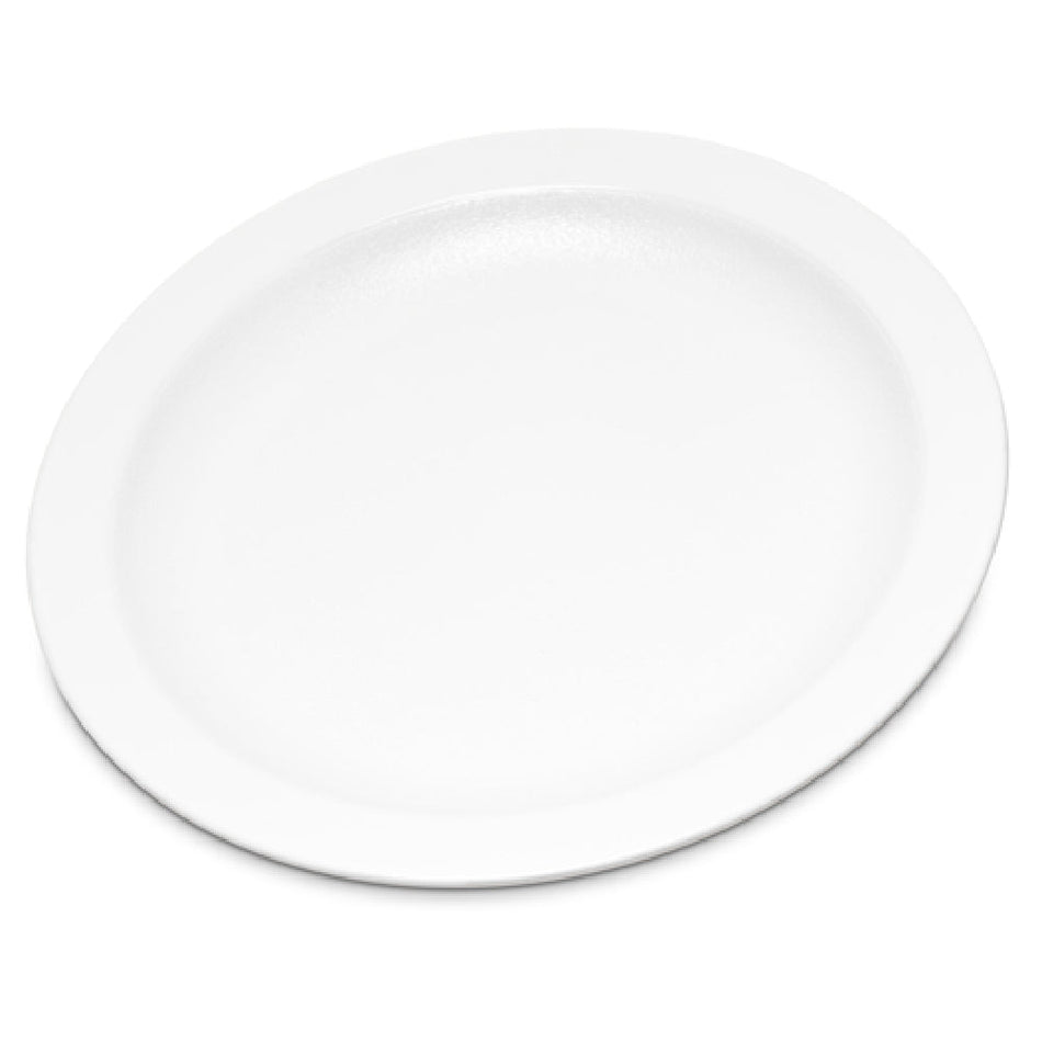 Carlisle PCD20602 6-1/2 Inch Diameter Narrow Rim Plate Polycarbonate White