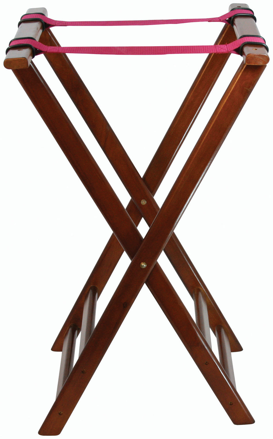 Winco TR-33W 32 Inch Tray Stand Rubberwood Walnut Finish