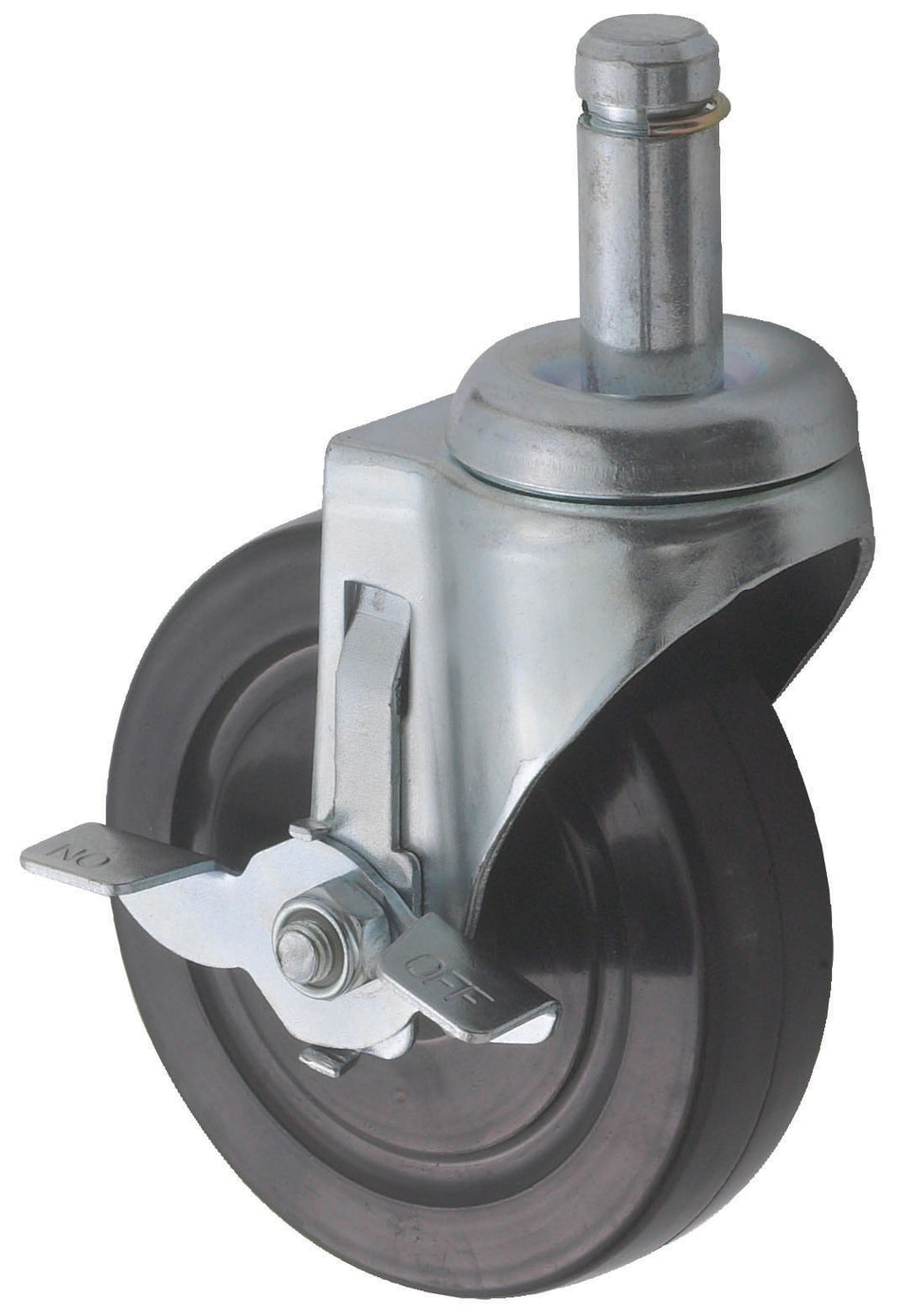 Winco VC-CTB 5 Inch Stem Caster With Brake For Wire Shelving