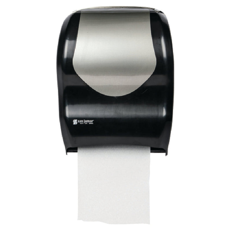 Carlisle T1370BKSS 12-11/16 Inch Touchless Wall Mount Paper Towel Dispenser Black Plastic