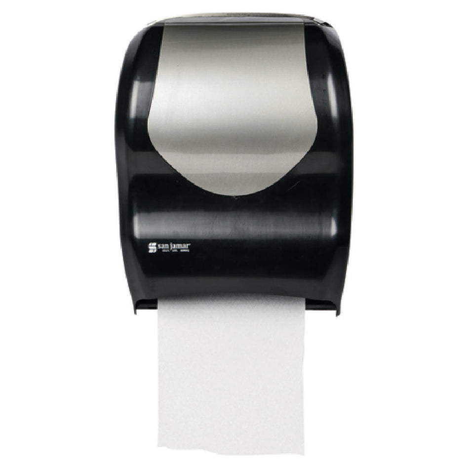 Carlisle T1370BKSS 12-11/16 Inch Touchless Wall Mount Paper Towel Dispenser Black Plastic