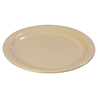Carlisle 4350125 9 Inch Diameter Tan Dinner Plate Reinforced Rim Melamine