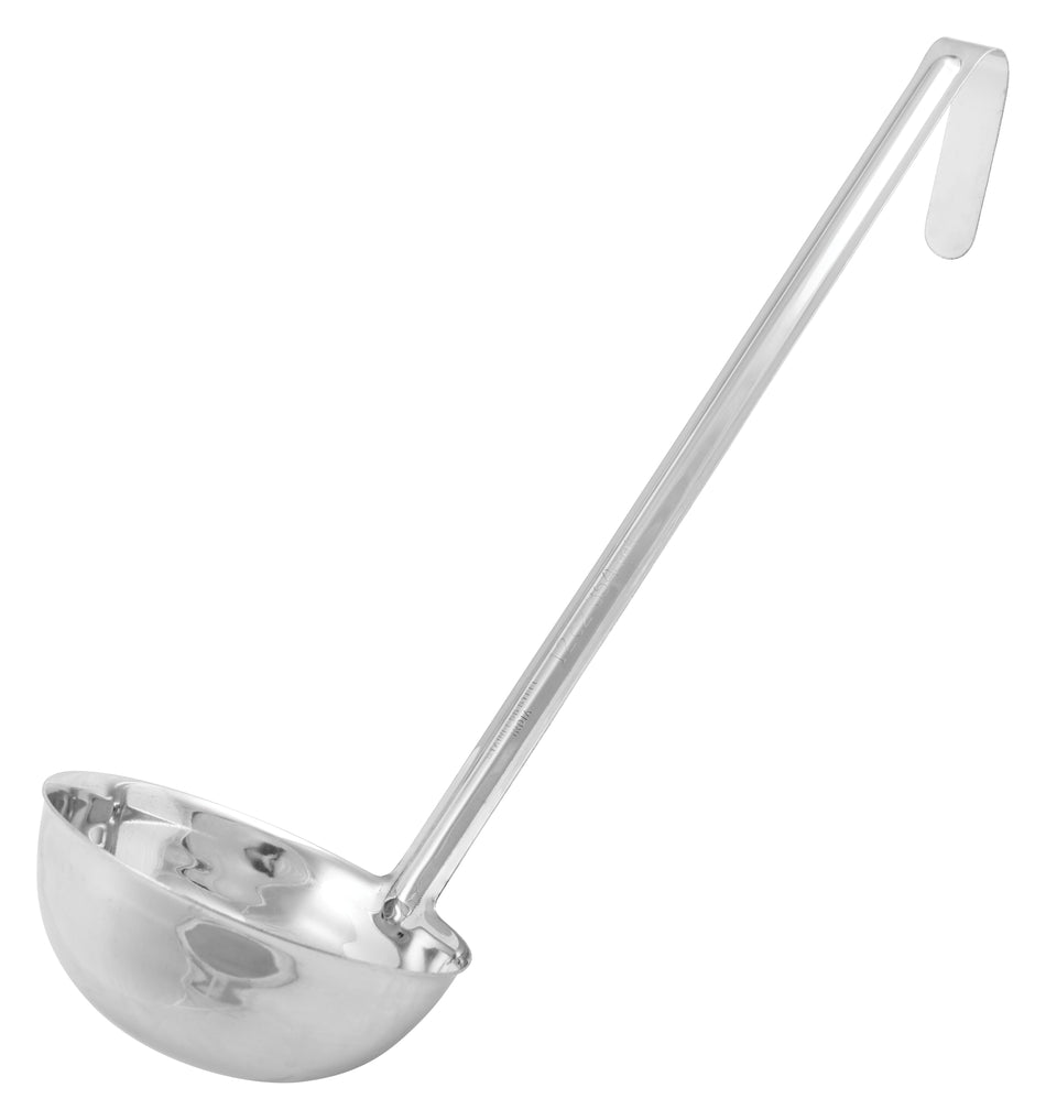 Winco LDIN-12 Winco Prime One-Piece Ladle, Stainless Steel - 12 oz