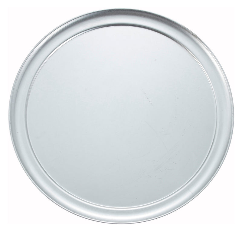 Winco APZT-13 13 Inch Diameter Round Aluminum Pizza Pan with Wide Rim