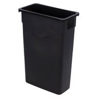Carlisle 34202303 20 Inch Rectangular Waste Container Heavy-duty Polyethylene Black