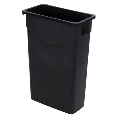 Carlisle 34202303 20 Inch Rectangular Waste Container Heavy-duty Polyethylene Black