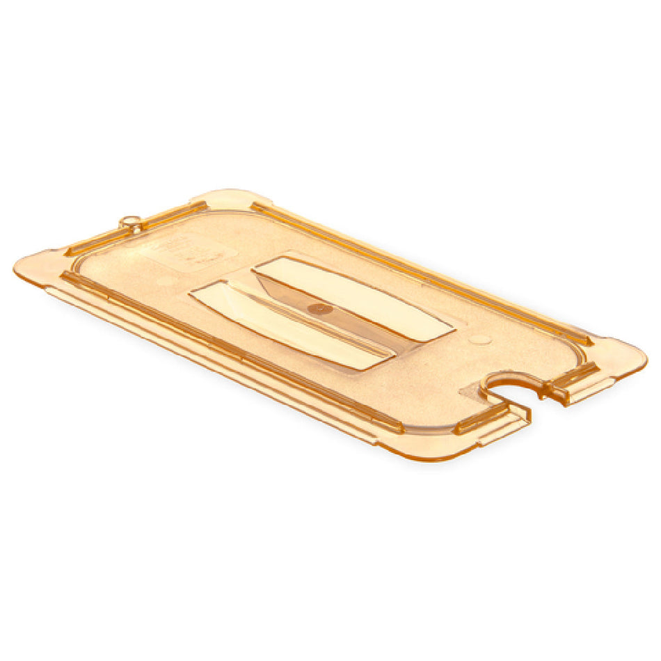 Carlisle 10471U13 12 Inch High Heat Lid for 1/3 Size Food Pan with Handle Amber