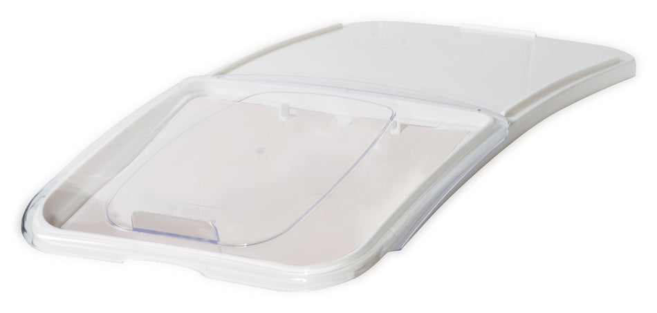 Winco IB-27-LE Lid NSF Compatible Polycarbonate White Clear Ingredient Bin