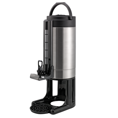 Universal Thermal Container 2-Gallon Vacuum Insulated Dispenser in Brushed Stainless and Black
