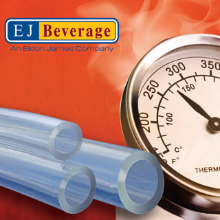 EJ Beverage 3/16" ID x 3/8" OD High-Temp Beverage Tubing 100' Roll | Heat Resistant Food-Grade Hose