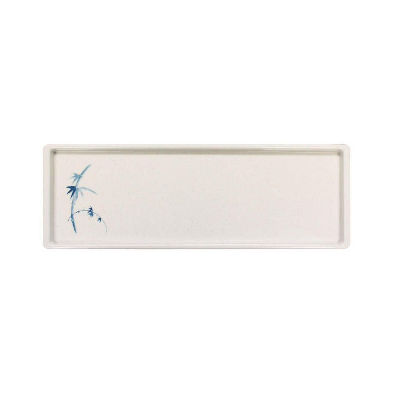 Thunder Group 0900BB 13-1/2 Inch Rectangular Sandwich Tray Break-Resistant Melamine Blue Bamboo