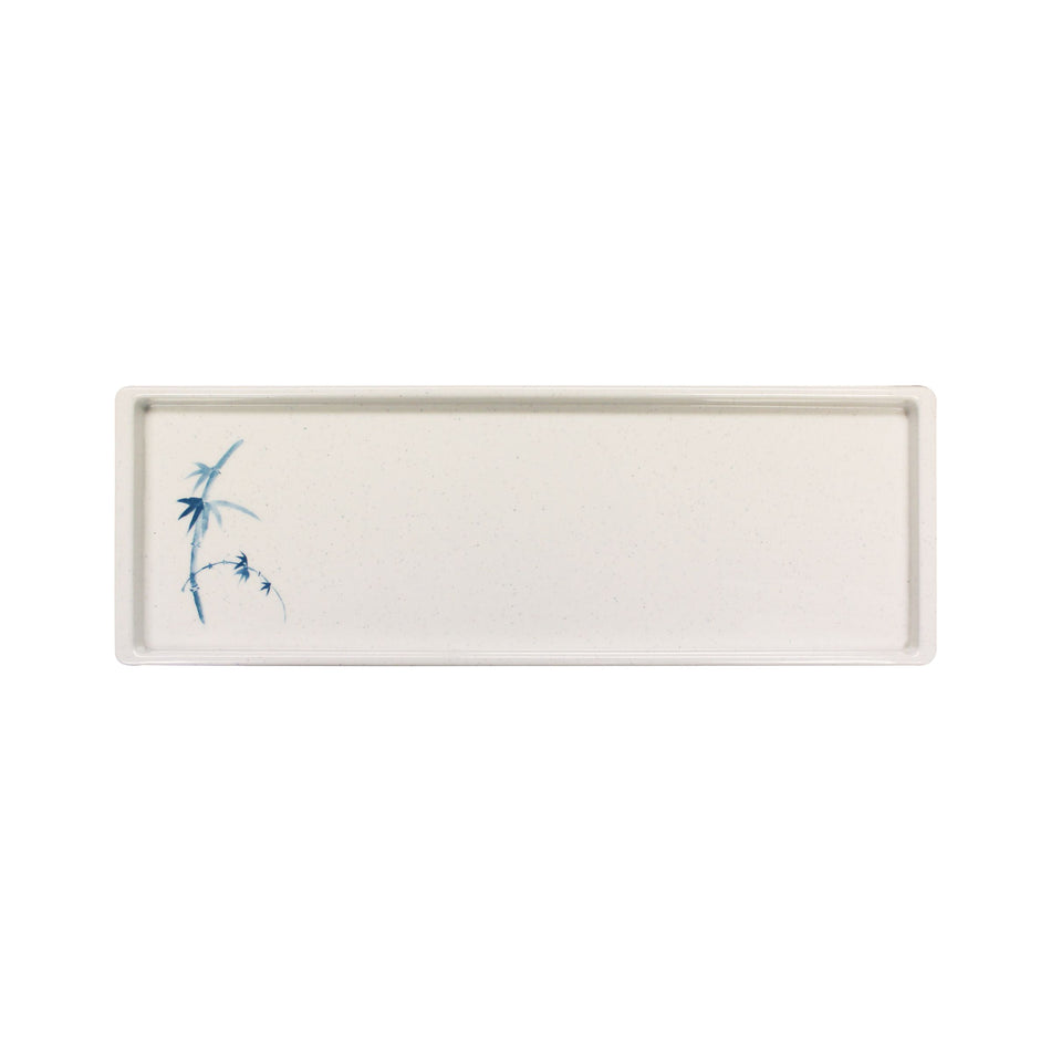 12 Pack 13-1/2" x 4-1/2" x 5/8", Sandwich Tray, Blue Bamboo Dinnerware, Melamine, BPA Free, Dishwasher Safe, Break-Resistant, Shatter-Resistant, No Microwave, No Oven, NSF