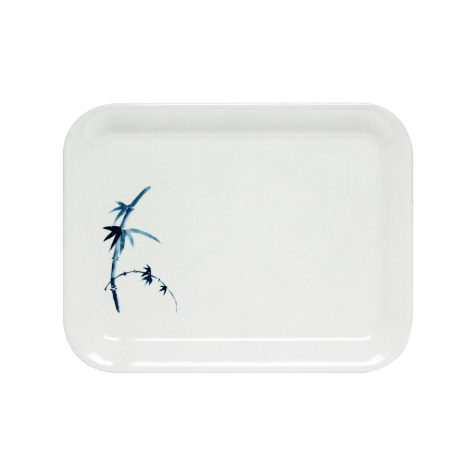 12 Pack 13-1/8" x 10-1/4" x 3/4", Tray, Blue Bamboo Dinnerware, Melamine, BPA Free, Dishwasher Safe, Break-Resistant, Shatter-Resistant, No Microwave, No Oven, NSF