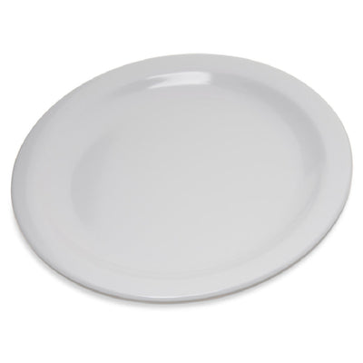 Carlisle 4350302 7-1/5 Inch Diameter Dish with Reinforced Rim White Melamine
