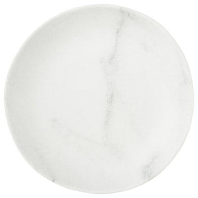 Carlisle 5310637 9 Inch Freeform Ridge Salad Plate Melamine White Marble Matte