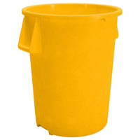 Carlisle 84104404 44 Gallon Round Polyethylene Waste Bin Container Yellow