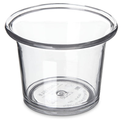 Carlisle 250007 2-1/2 Oz Sauce Cup Dishwasher Safe Rolled Rim Clear SAN