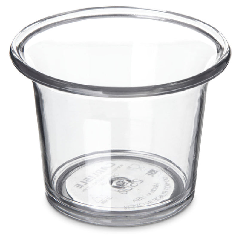 Carlisle 250007 2-1/2 Oz Sauce Cup Dishwasher Safe Rolled Rim Clear SAN