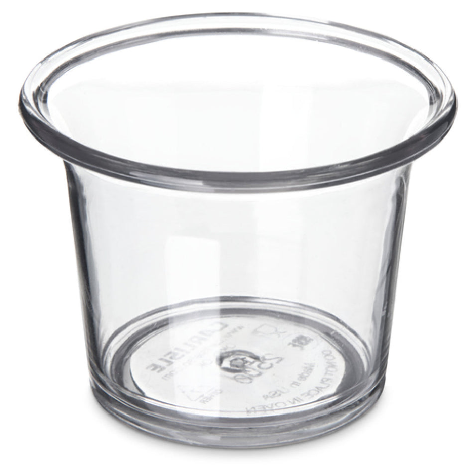 Carlisle 250007 2-1/2 Oz Sauce Cup Dishwasher Safe Rolled Rim Clear SAN