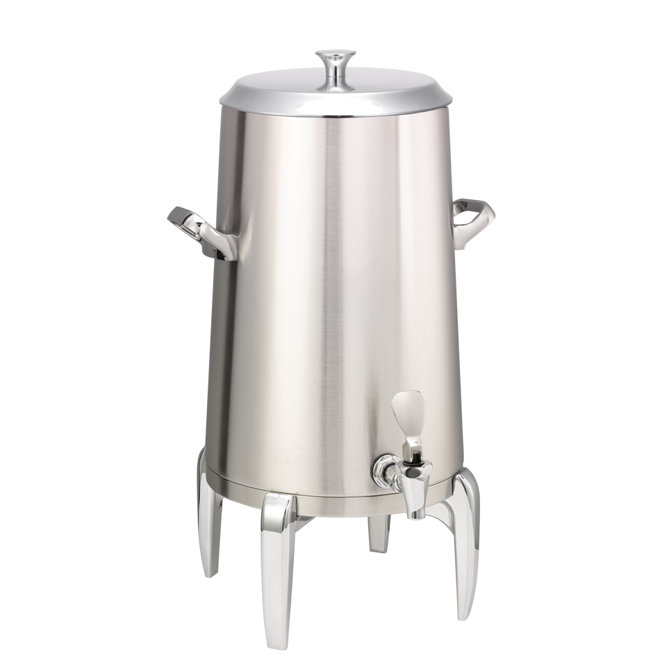 Flame Free™ Thermo-Urn™ 5-Gallon Vacuum Insulated Urn with Modern Legs and Flat Lid in Brushed Stainless