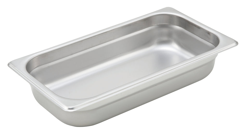 Winco SPJH-302 12-3/4 Inch Steam Table Pan 22 Gauge Heavy Weight Stainless Steel