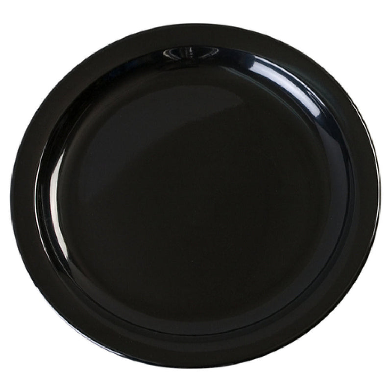 Carlisle KL20103 7-1/4 Inch Round Plate Plastic Dishwasher Safe Black Melamine