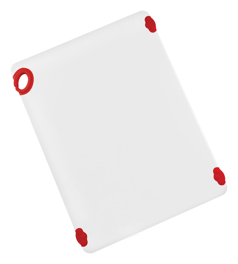 Winco CBN-1824RD Cutting Board 18 Inch Red with Rubber Grip Hook BPA Free