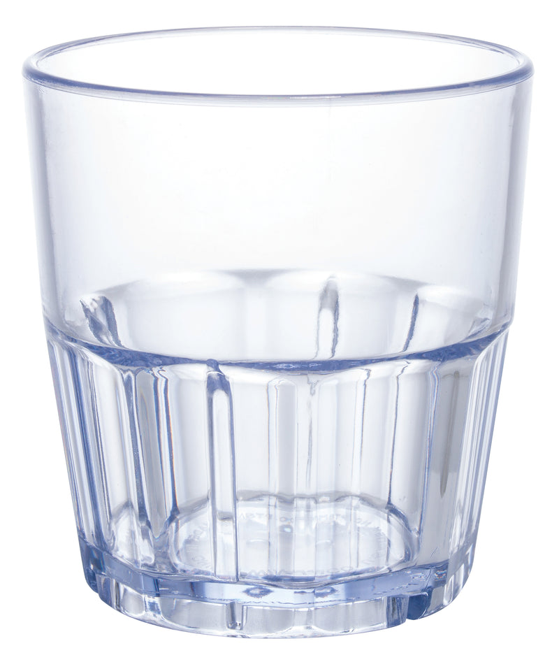 Winco PTSN-12 12 Oz. Ribbed Tumbler Plastic Dishwasher Safe Blue