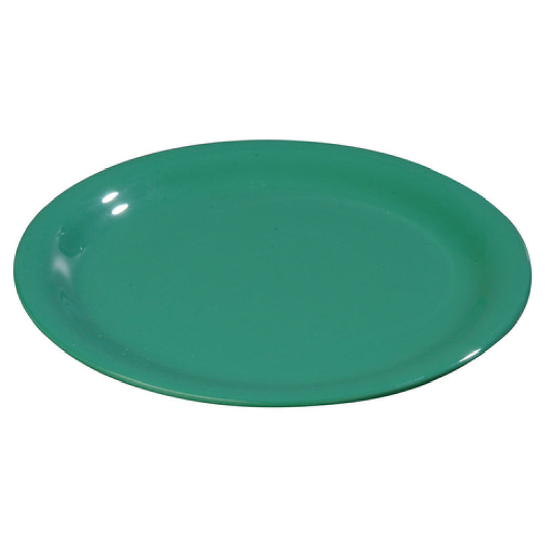 Carlisle 3301609 7-1/2 Inch Diameter Wide Rim Salad Plate Meadow Green Melamine