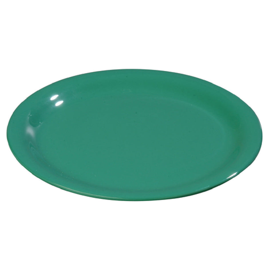 Carlisle 3301609 7-1/2 Inch Diameter Wide Rim Salad Plate Meadow Green Melamine