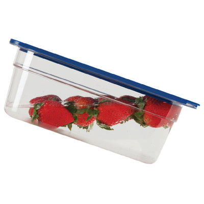 Carlisle 3058160 10 Inch Food Pan Lid Leak Resistant Blue Polyethylene