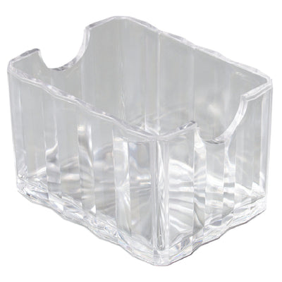 Carlisle 454907 3-3/8 Inch Clear Sugar Packet Caddy with Dishwasher Safe Design