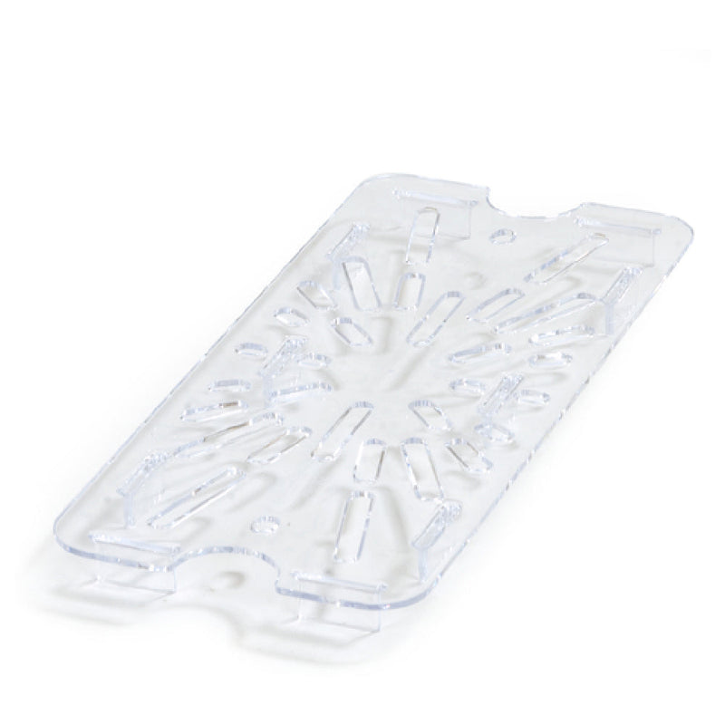 Carlisle 3067007 10 Inch Clear Polycarbonate Food Pan Drain Shelf with Footed Design