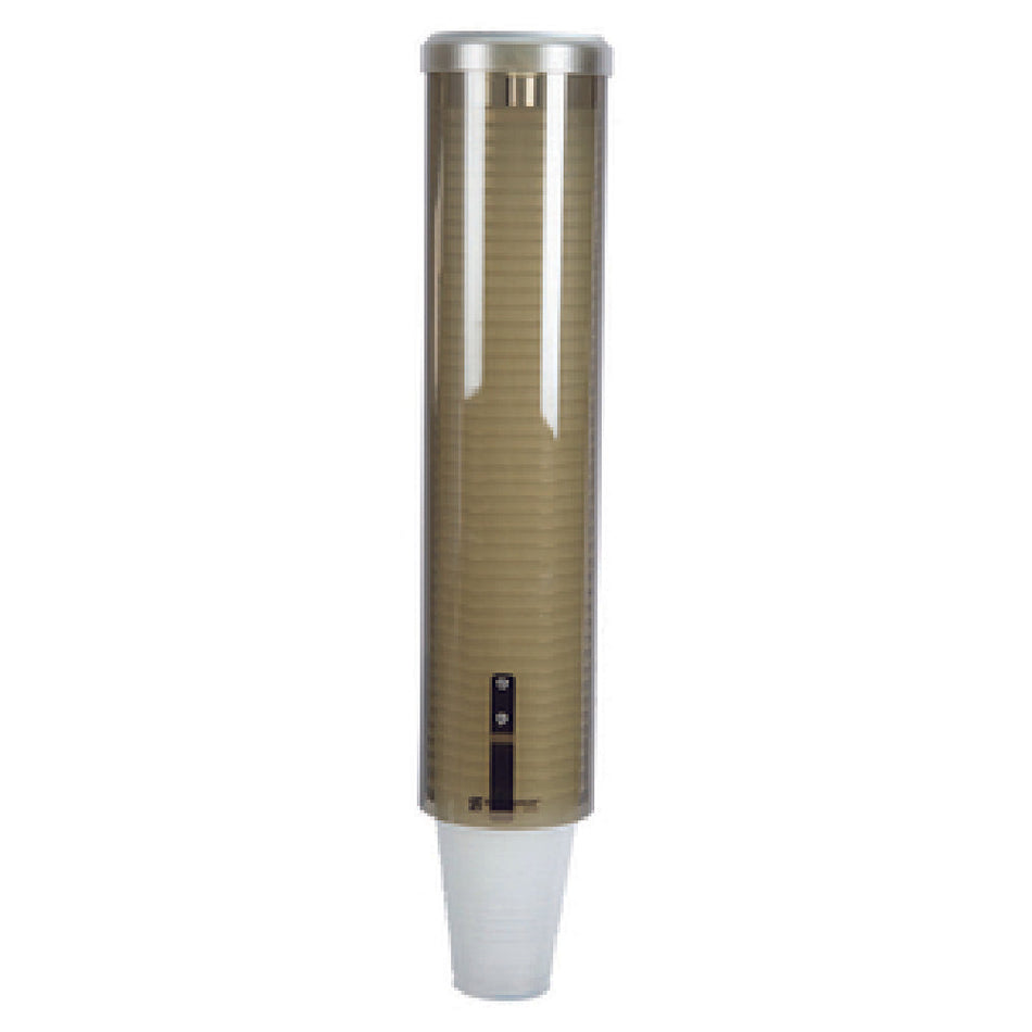 Carlisle C3260TBR 16 Inch Water Cup Dispenser Top Loading Self Adjusting Bronze Plastic