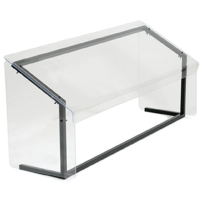 Carlisle 917203 73-1/4 Inch Portable Sneeze Guard Fixed Acrylic Black Aluminum