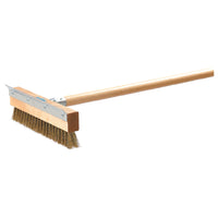 Carlisle 4029300 10 Inch Pizza Oven Brush with Brass Bristles and Scraper
