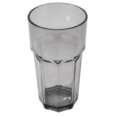 Carlisle 582218 22 Oz Tumbler Plastic Faceted Black Smooth Dishwasher Safe