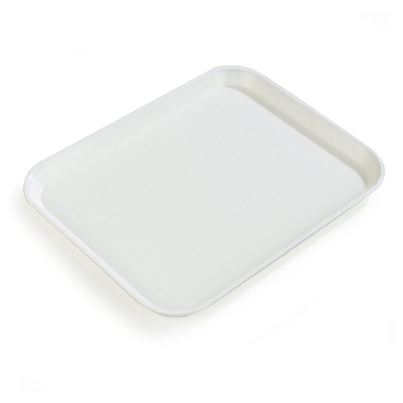 Carlisle 2216FGQ001 22 Inch Rectangular Cafeteria Tray with Break-Resistant Fiberglass White