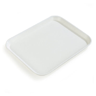 Carlisle 2216FGQ001 22 Inch Rectangular Cafeteria Tray with Break-Resistant Fiberglass White