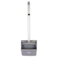 Carlisle 361410EC23 12 Inch Dust Pan Polypropylene Aluminum Handle Gray