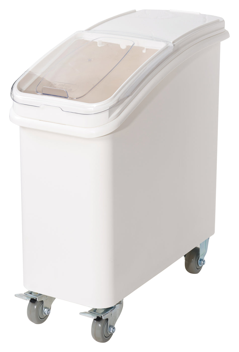 Winco IB-21 21 Gallon Ingredient Bin Mobile with Transparent Lid Polypropylene White