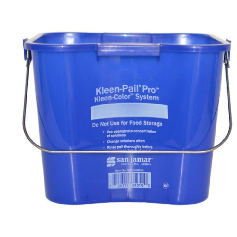 Carlisle KPP196KCBL 6 Quart Plastic Bucket Blue Raised Bottom with Molded Handles