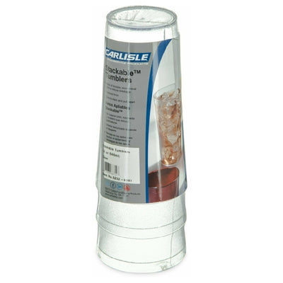 Carlisle 5232-8107 32 Oz Stackable Tall Tumbler Clear Textured SAN 3 Packs