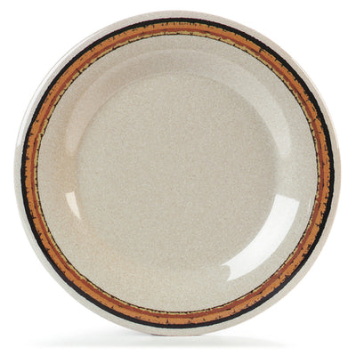 Carlisle 43011908 10-1/2 Inch Diameter Melamine Dinner Plate with Wide Rim